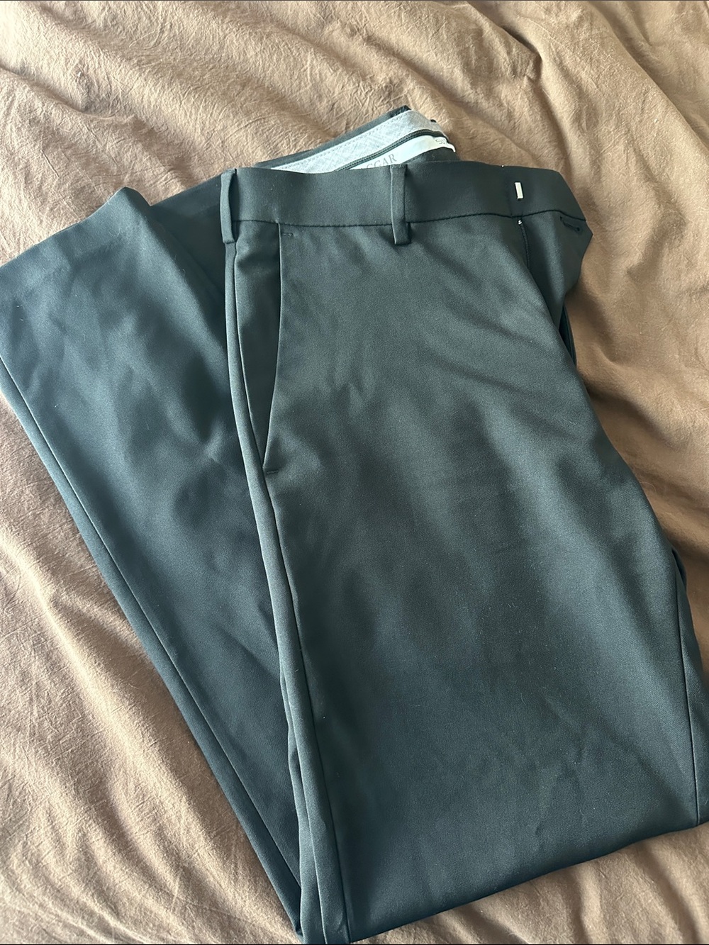 Haggar Men's Black Dress Pants - Tailored Flat Front
